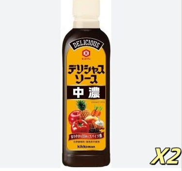 日本版 龜甲萬字醬油 酸甜中濃醬汁 500ml *2【平行進口】