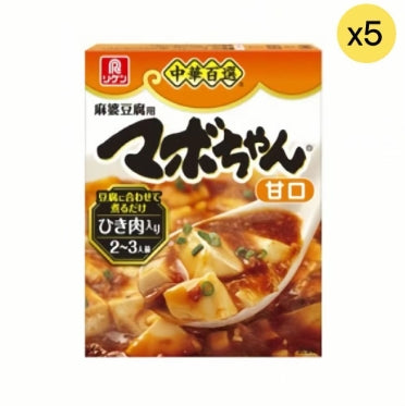 中華百選 麻婆豆腐醬 甘口 100ｇ*5【平行進口】