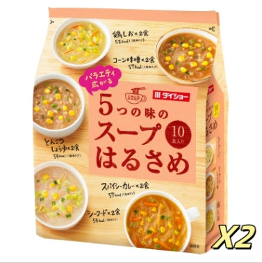 大逸昌 - 日本代餐飽腹速食粉絲即食粉絲 5種口味 十袋裝*2【平行進口】