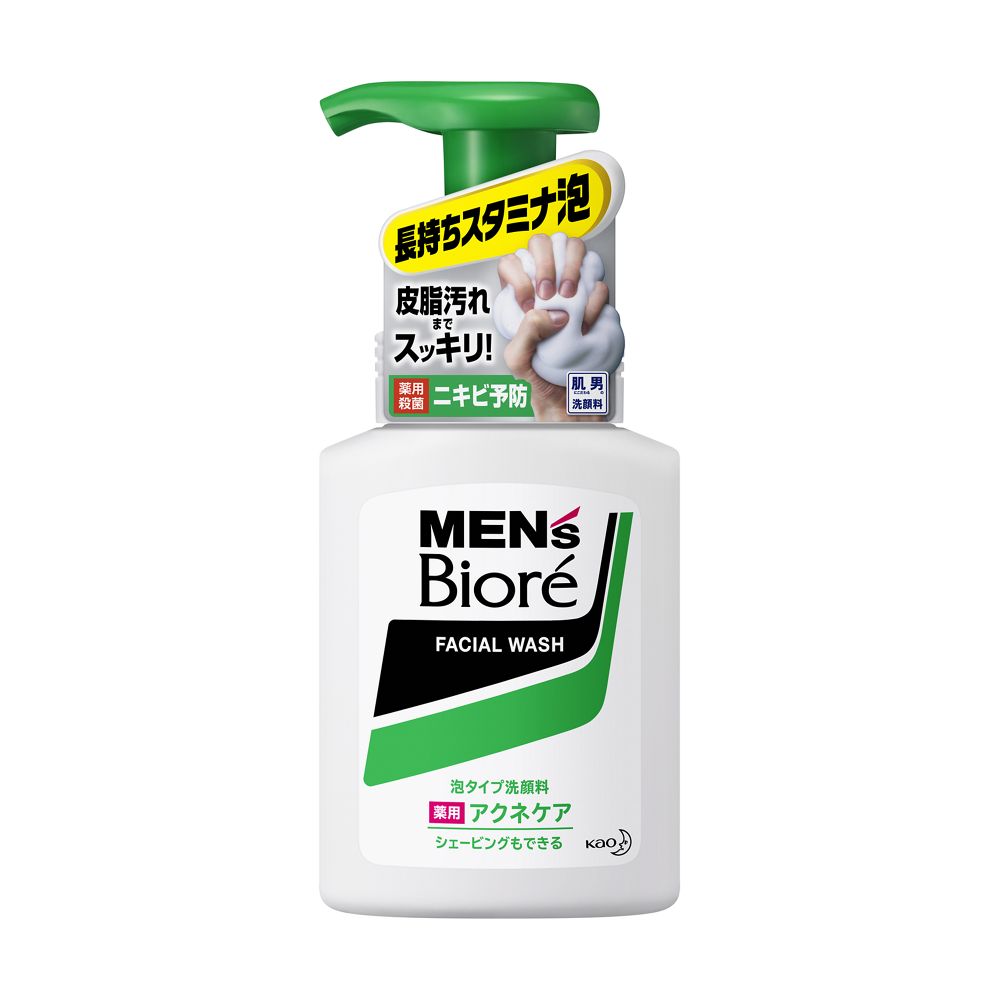 KAO Biore男性用袪痘泡沫洗面泡沫150ml 綠色