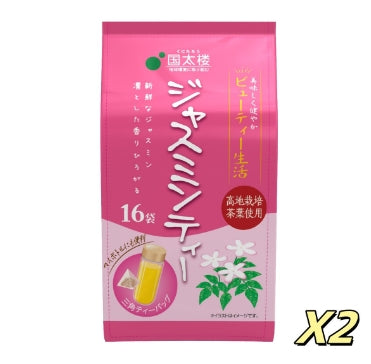 國太樓 茉莉花茶 三角茶包 16袋入 48g*2【平行進口】