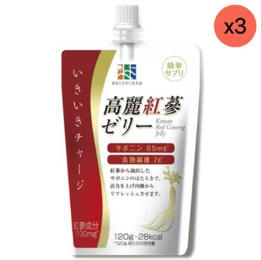 Tenkeiseika - 高麗紅參果凍纖維DX 120g *3【平行進口】